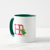 Klassieke Grinch | Ondeugend Monogram H Mok (Voorkant links)