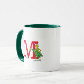 Klassieke Grinch | Ondeugend Monogram M Mok (Voorkant links)