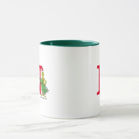 Klassieke Grinch | Ondeugend Monogram N Mok (Midden)