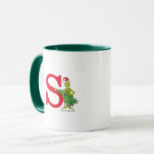 Klassieke Grinch | Ondeugend monogram S Mok (Voorkant links)