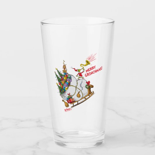 Klassieke Grinch | Prettig Grinchfeest! Glas (Voorkant)