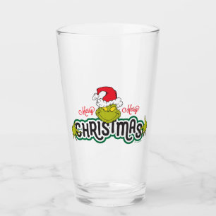 Klassieke Grinch   Prettig Kerstfeest Glas