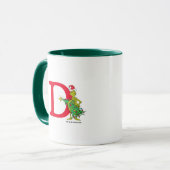 Klassieke Grinch | Stout Monogram D Mok (Voorkant links)