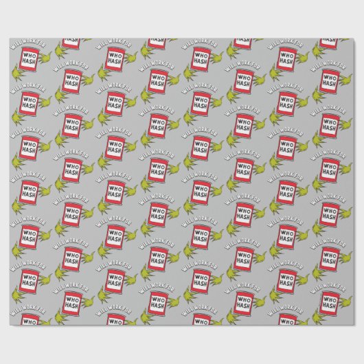 Klassieke Grinch | Werkt voor Who Hash Quote Cadeaupapier (Vlak)