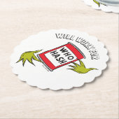 Klassieke Grinch | Werkt voor Who Hash Quote Kartonnen Onderzetters (Gekanteld)