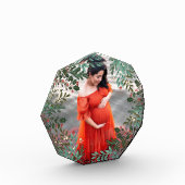 Klassieke groene betoverende botanische kerst fotoblokken (Links)