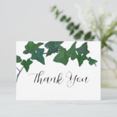 Klassieke Groene Engelse Ivy dank u Kaart (Staand voorkant)