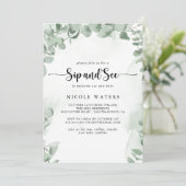 Klassieke groene eucalyptusvulsip en zie kaart (Staand voorkant)