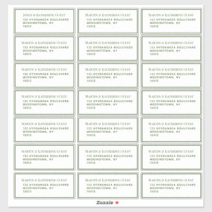 Klassieke Groene Gast Mailing Labels 21 Per Blad