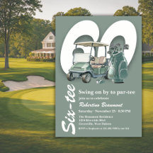 Klassieke groene golftasclubs 60e verjaardag