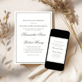 Klassieke Groene Kalligrafie Script Wedding Kaart