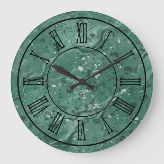 Klassieke groene marmeren wandklok in klassieke st grote klok (Voorkant)