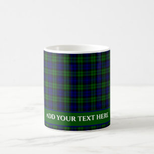 Klassieke Groene & Navy Blackwatch Tartan Plaid Koffiemok