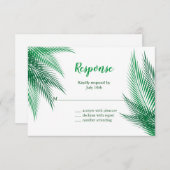 Klassieke groene palmbladeren RSVP (Voorkant / Achterkant)