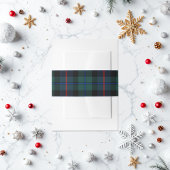 Klassieke Groene & Rode Tartan Kerst Uitnodigingen Wikkel