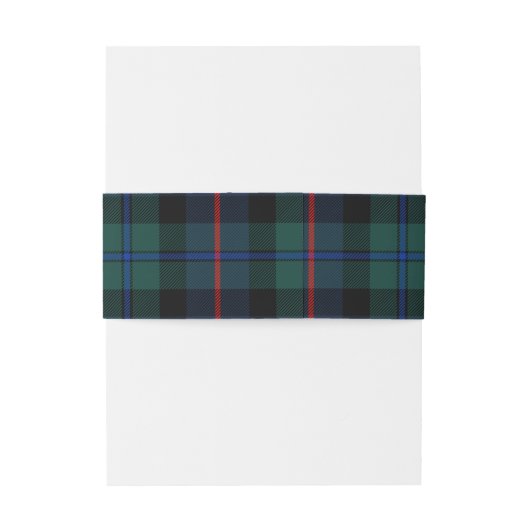Klassieke Groene & Rode Tartan Kerst Uitnodigingen Wikkel (Achterkant Voorbeeld)