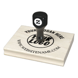Klassieke, grote zakelijke, aangepaste Logo en web Rubberstempel