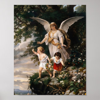 Klassieke Guardian Angel Print van Plockhorst