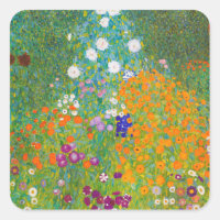 Klassieke Gustav Klimt cottage tuinkleur kunst
