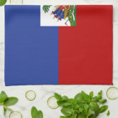 Klassieke Haïtiaanse vlag Theedoek (Gevouwen)