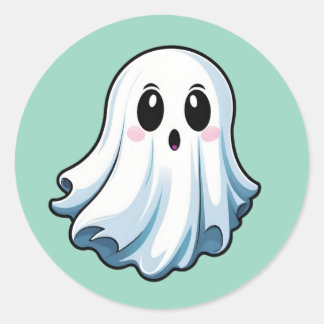 Klassieke Halloween Geeststickers Ronde Sticker