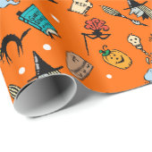Klassieke halloween karakters cadeaupapier (Rol Hoek)