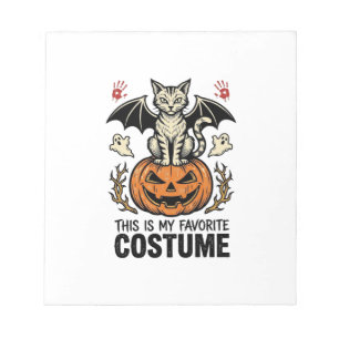 Klassieke Halloween Kat Pompoen Kostuum Shirt Ontw Notitieblok