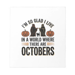 Klassieke Halloween oktober citaat Pompoen Kat ont Notitieblok
