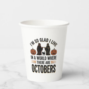 Klassieke Halloween oktober citaat pompoen kat ont Papieren Bekers