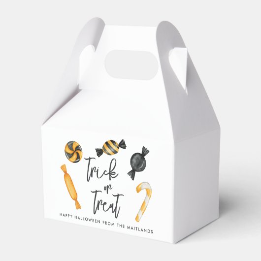 Klassieke Halloween Snoep Trick or treat Bedankdoosjes (Voorkant Zijde)