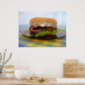 Klassieke hamburger poster (Keuken)