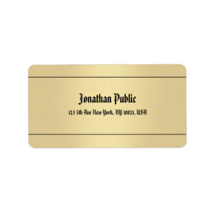 Klassieke, handgeschreven naam Gold Kijk Koel Adre Etiket