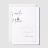 Klassieke handgeschreven script minimalistische br vellum uitnodigingen (Offset)