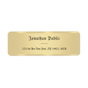 Klassieke handgeschreven Sjabloon voor Faux Gold S Etiket