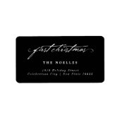 Klassieke handschrift Script Baby voor eerste Kers Etiket (Voorkant)