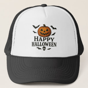 Klassieke Happy Halloween jack-o-lantern Trucker Pet