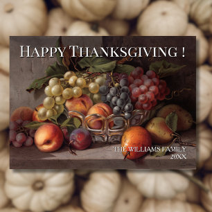 Klassieke Happy Thanksgiving herfstfruit Kaart