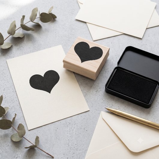 Klassieke Hart Rubber Stempel