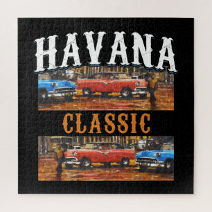Klassieke Havana - Cubaanse Vintage Car Art Legpuzzel