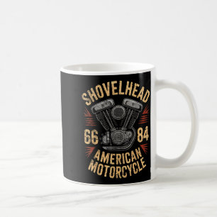 Klassieke Hd-motorfiets Vtwin Shovelhead-motor Tek Koffiemok