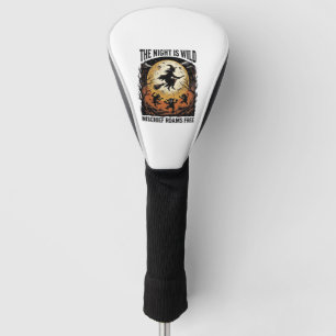 Klassieke Heksen Halloween Maanschijn Ondeugd Graf Golfheadcover
