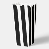 Klassieke heldere zwart-wit gestreepte popcorn bedankdoosjes (Voorkant)