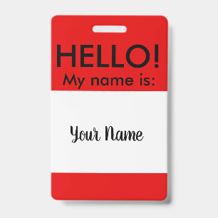 KLASSIEKE HELLO BADGE