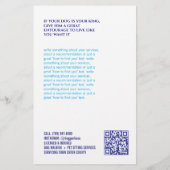 Klassieke Herder Hond Flyer (Achterkant)