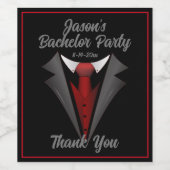 Klassieke Heren Rode Stropdas Wijn Etiket (Enkel label)