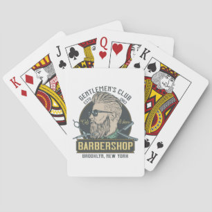 Klassieke Herenkapper Verzorging Pokerkaarten