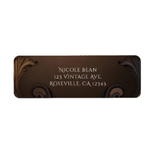 Klassieke herfst gouden decoratieve bladeren bruil etiket