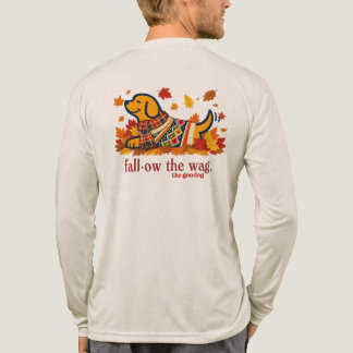 Klassieke herfst hond minnaar lange mouw Tri-Blend shirt
