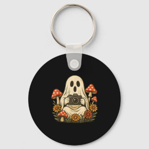 Klassieke Herfst Paddenstoel Spook Met Camera Bos  Sleutelhanger