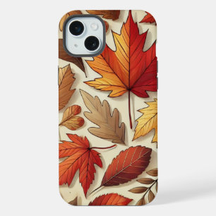 klassieke herfstbladeren iPhone 15 plus case
